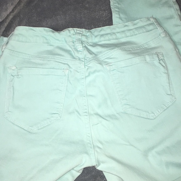 Aqua Blue Skinny Ankle Pants - Picture 4 of 4
